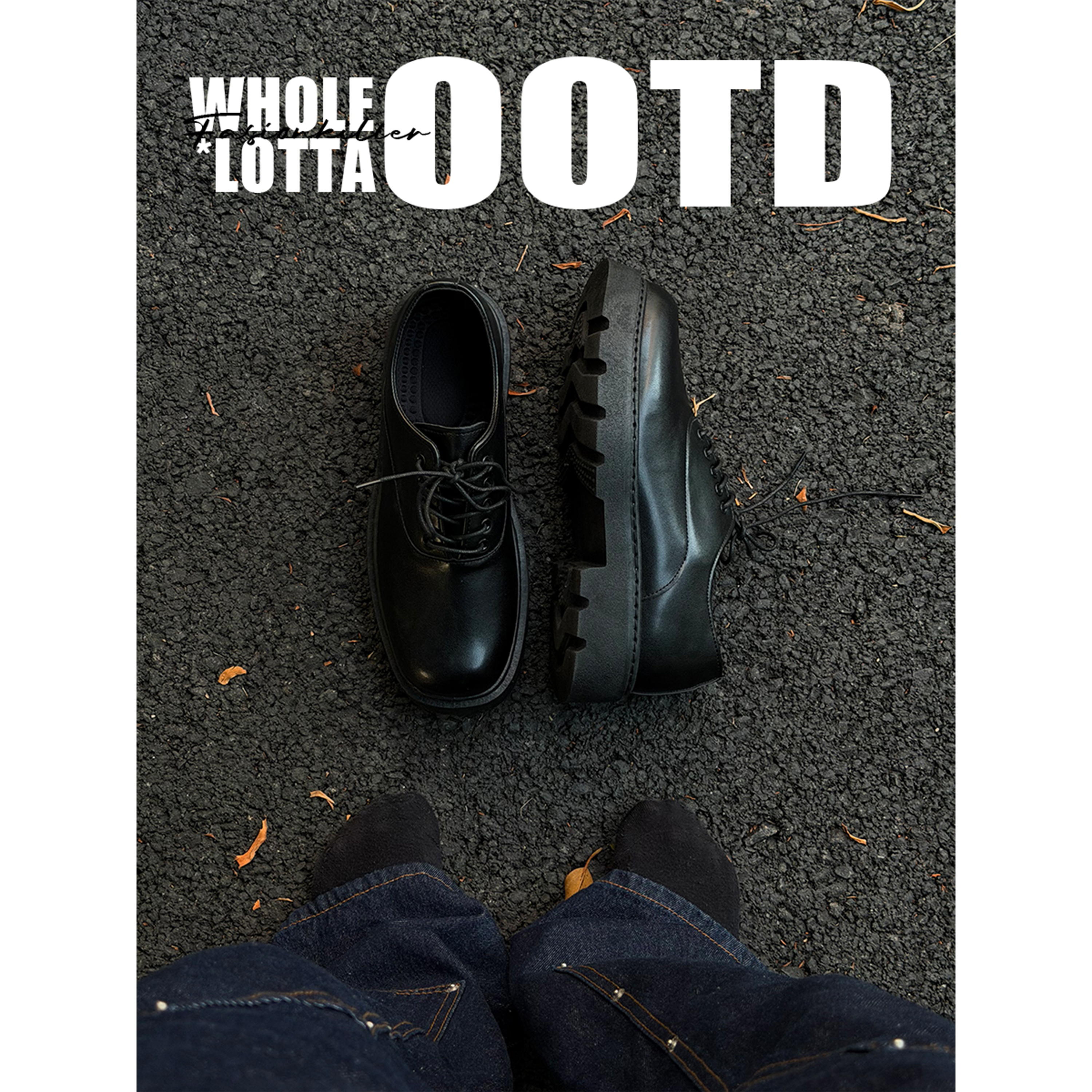 NewRockStarChoppa冬季舒适保暖方头皮鞋男款百搭增高大头德比鞋