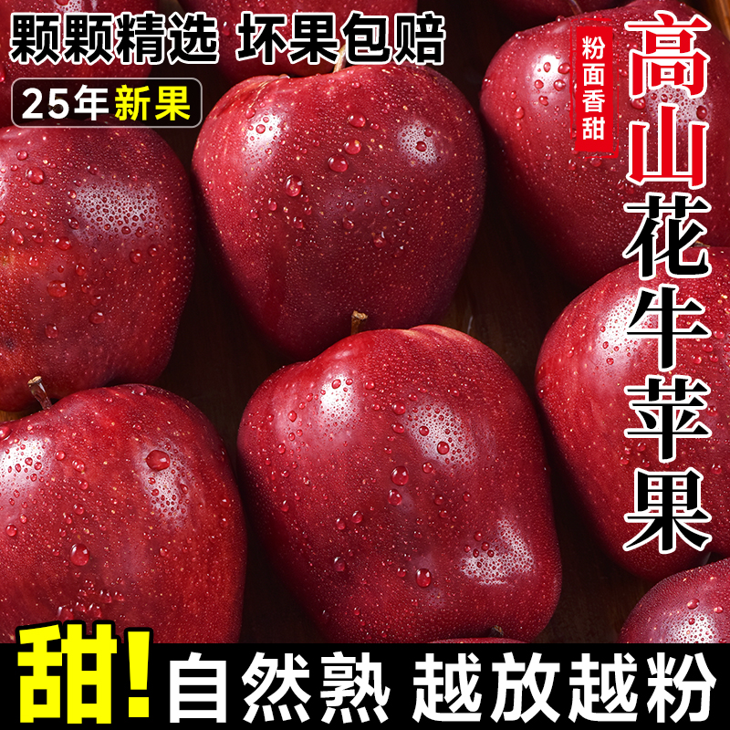 整箱5斤正宗甘肃天水花牛苹果脆粉两吃当季新鲜水果红蛇果