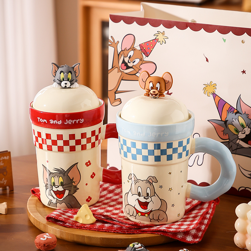 猫和老鼠陶瓷马克杯女生情侣大容量喝水杯办公室咖啡杯子生日礼物