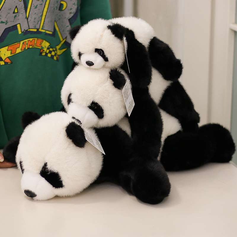正版长毛绒趴熊猫毛绒玩具公仔儿童生日礼物玩偶成都基地同款礼物