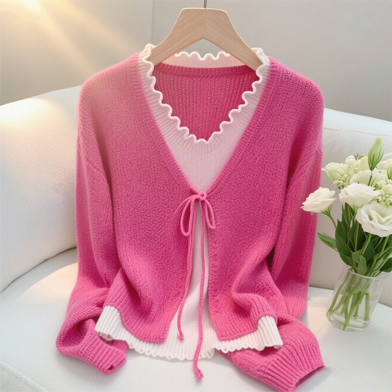 出游服装女慵懒上衣秋装女款爆款2025新款女生韩系ins衣服针织衫