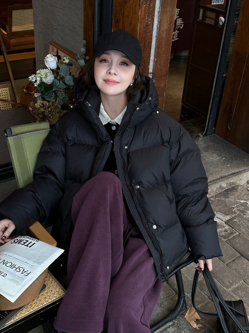 御寒保暖 轻奢面包服羽绒服女连帽宽松韩版加厚休闲保暖外套CC