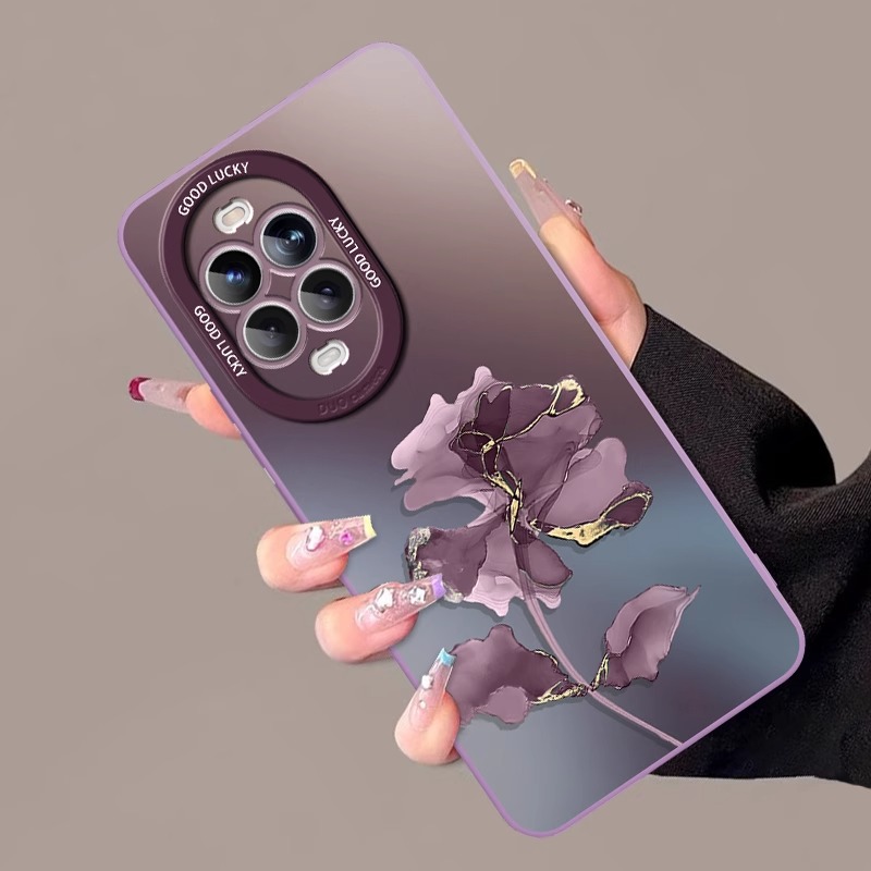 【进口液态硅胶】暗紫墨花适用华为nova14pro手机壳新款nova14女神