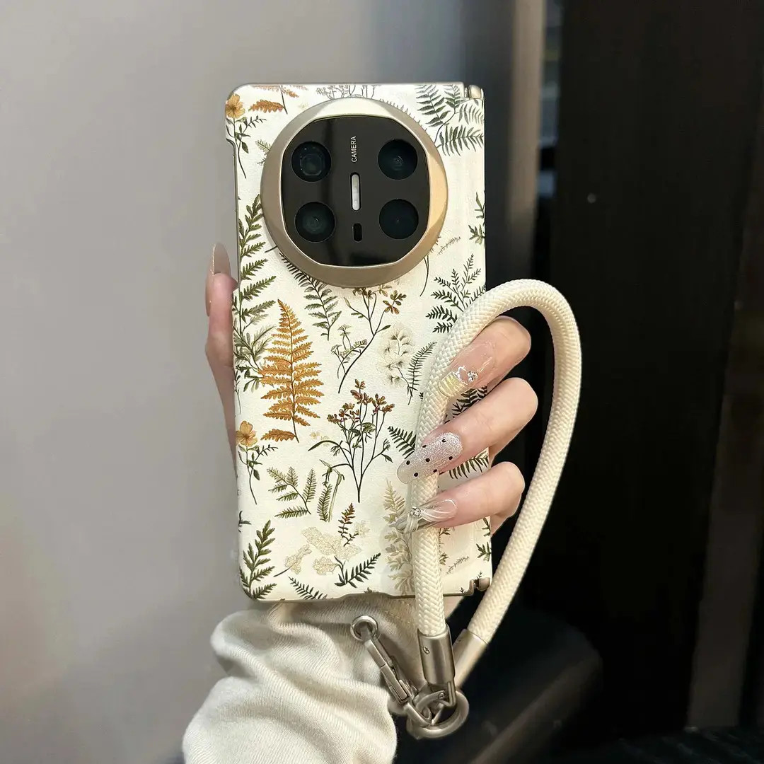 小清新植物花适用华为mateX6典藏版折叠屏手机壳mateX5X3双边保护