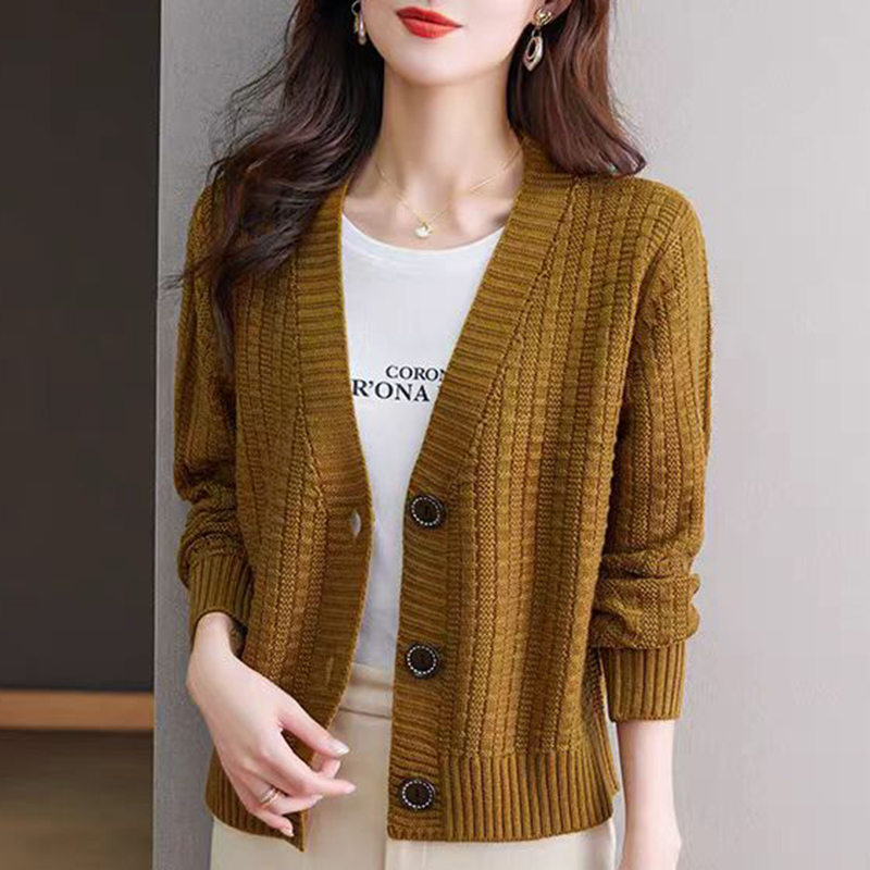 专柜正品短款针织开衫女春秋2025新款小个子减龄羊毛衫毛衣外套