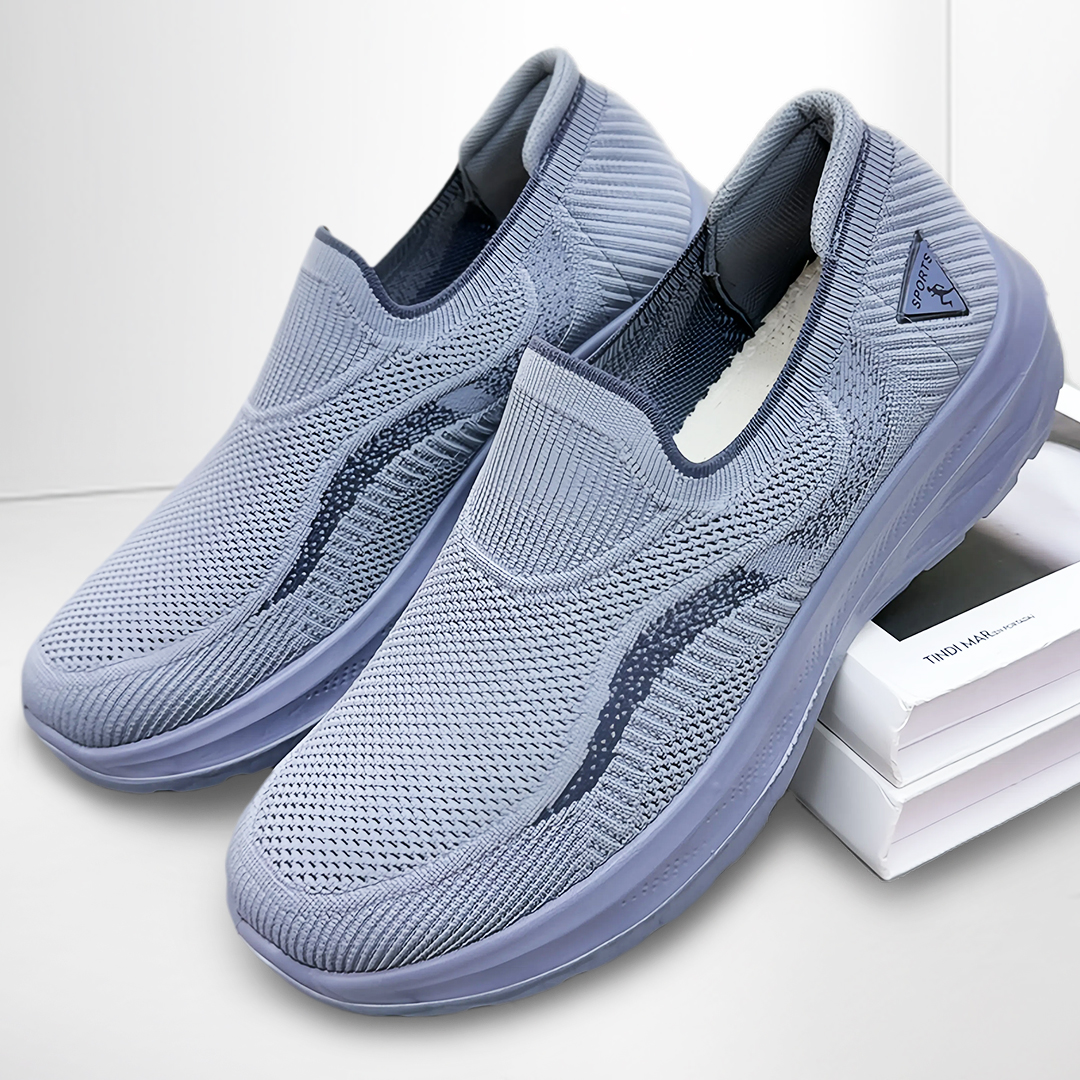 2025秋季新款飞织透气运动鞋男士软底舒适休闲鞋中老年爸爸开车鞋