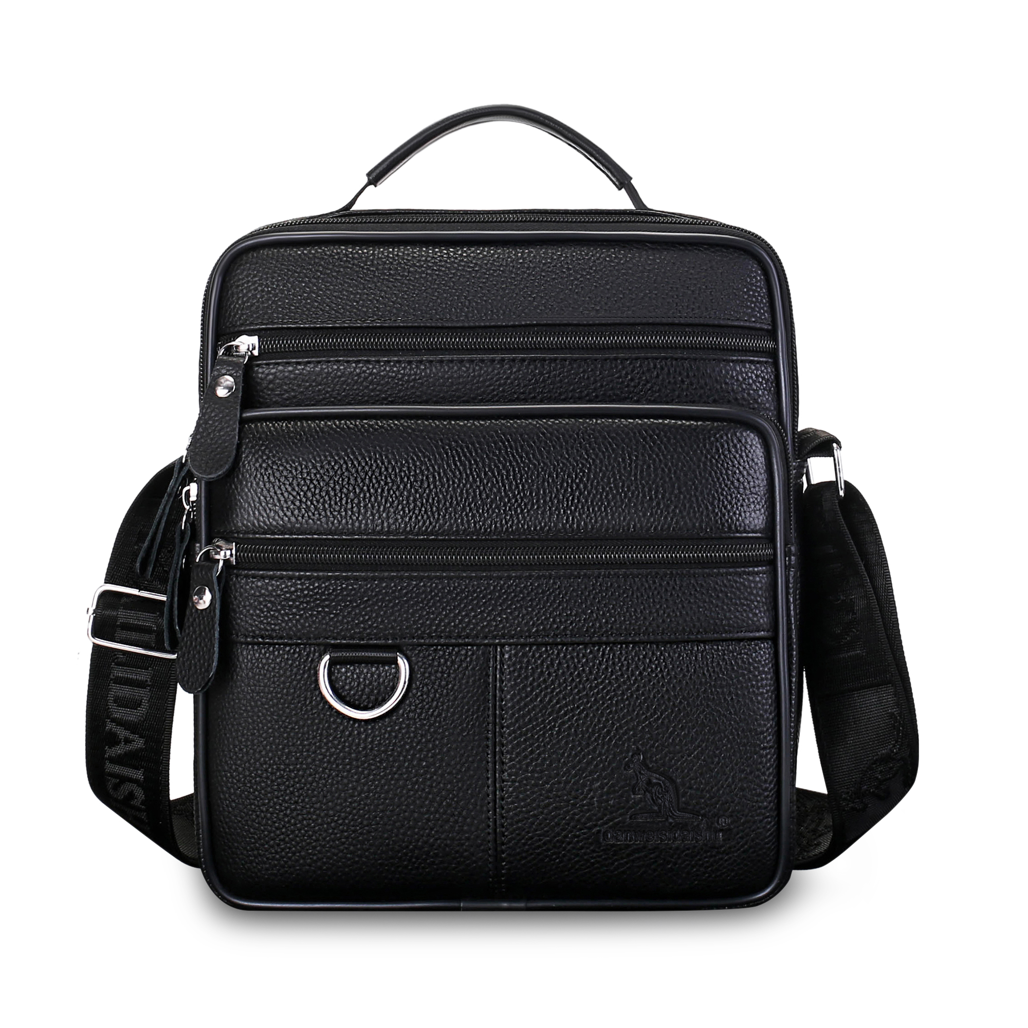 2025新款真皮官方正品头层牛皮时尚男包单肩斜挎包2588