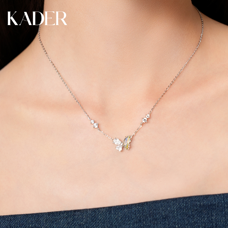 KADER/卡蒂罗 坠链均925银 月光蝶语项链女纯银轻奢小众设计简约