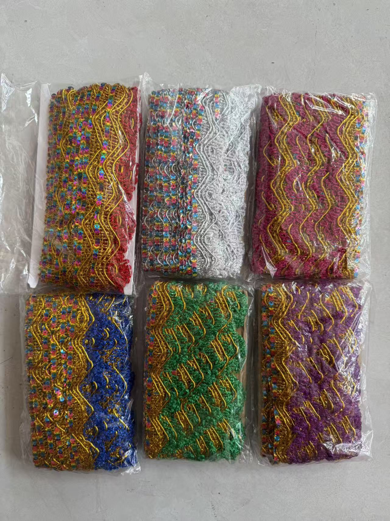 彩色布花边折纸装花边布