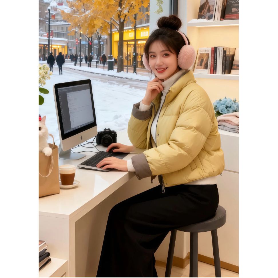 SHALLDOER【邂逅香颂】韩系加厚棉服女2026冬季时髦保暖棉袄上档次