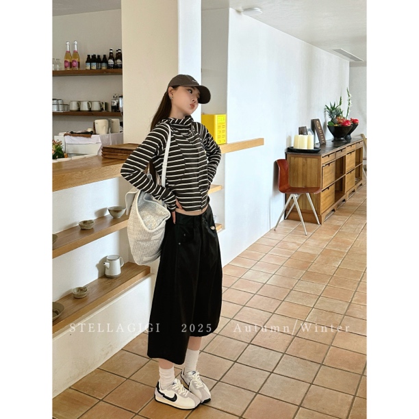 SG / 杨依姗 AW时髦精必备 直筒阔腿七分皮裤K-20251220