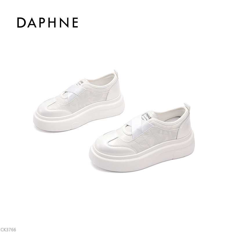 达芙妮简约百搭休闲鞋女2026秋新款专柜正品时尚增高松糕底板鞋L