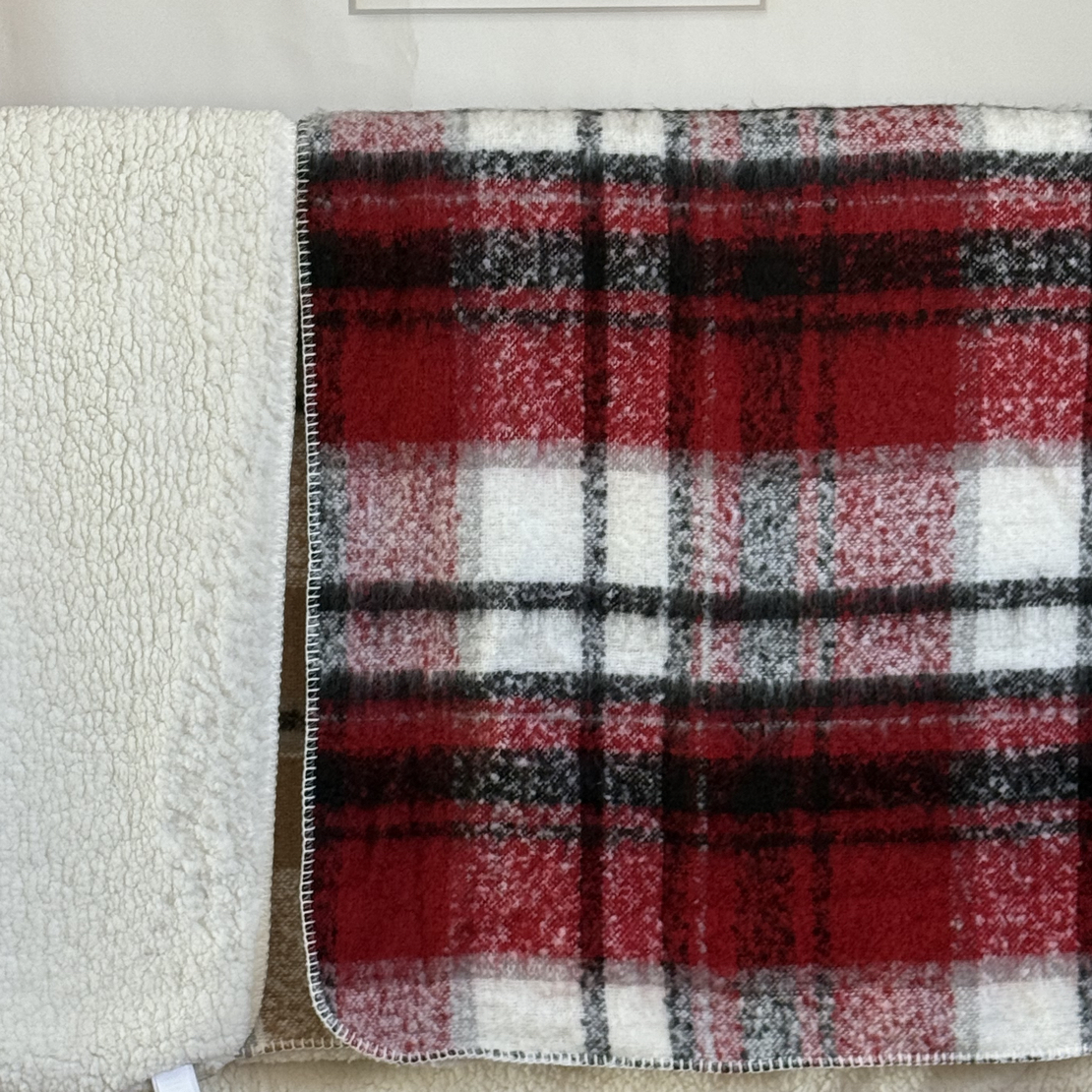 双面双色珊瑚绒盖毯