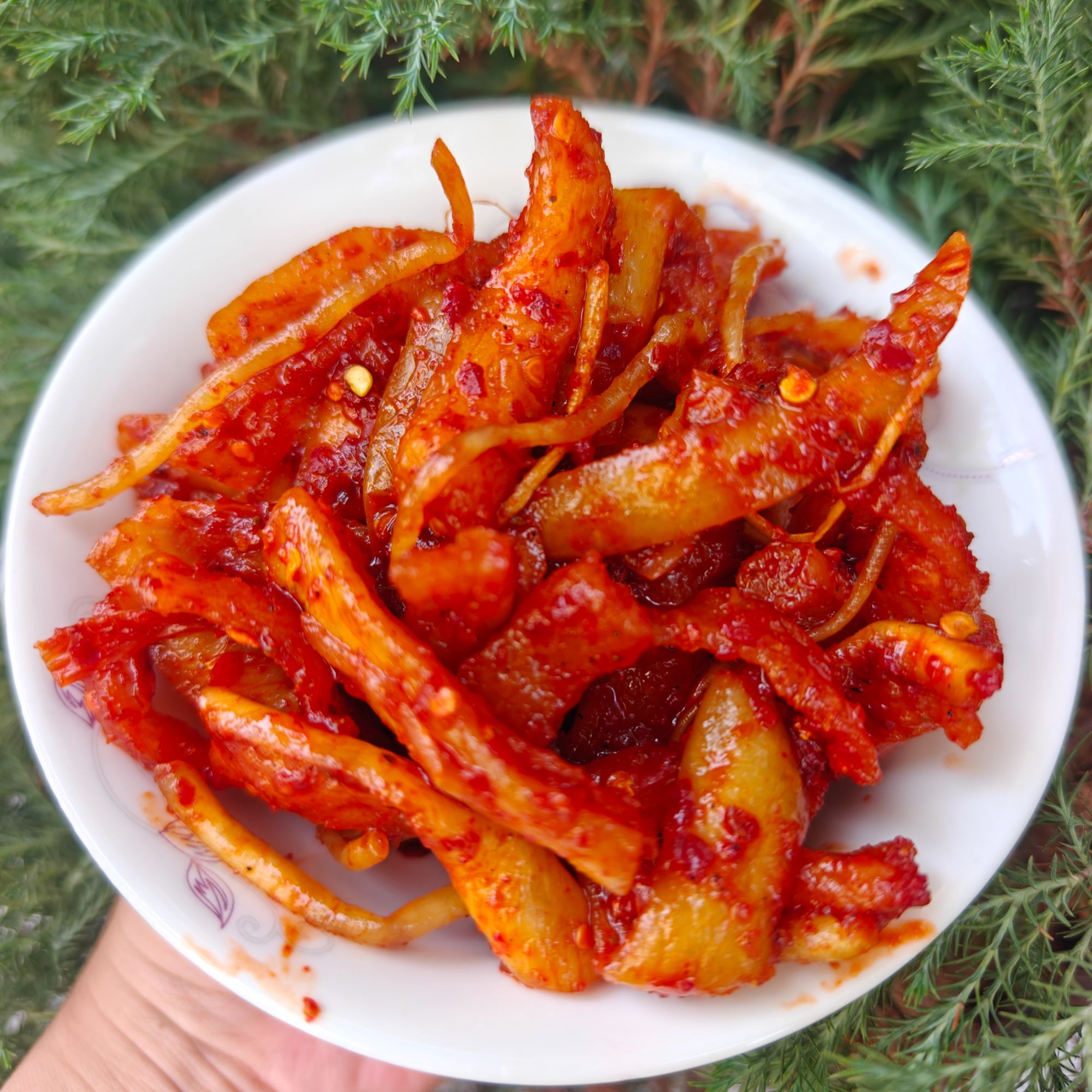 腌萝卜条韭菜根酸甜麻辣萝卜条韭菜根景谷傣族萝卜条