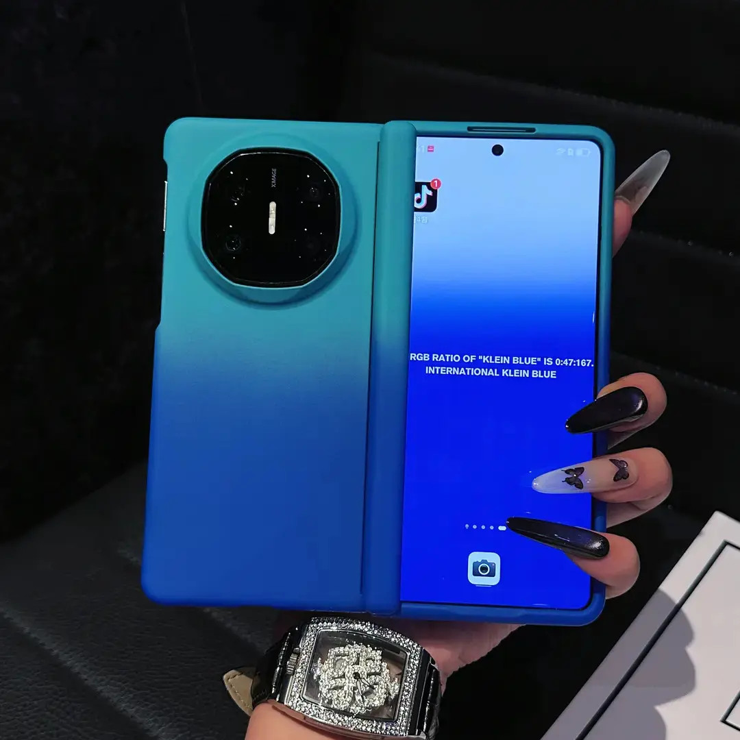 高级感渐变适用华为MateX6磨砂肤感荣耀V5折叠X3全包中轴X5手机壳