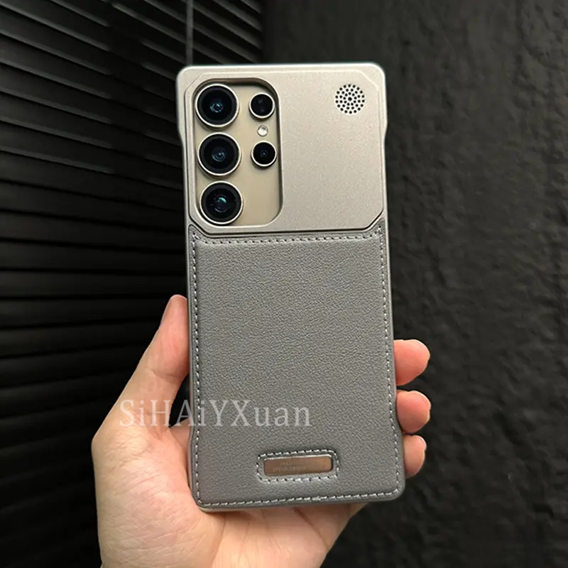 适用三星s24ultra手机壳s25ultra香薰无边框s23ultra磁吸s22u仿皮