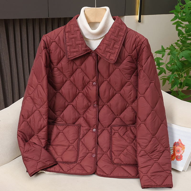 【2025新款】中老年妈妈装翻领短款外套轻薄保暖小棉袄休闲宽松棉衣