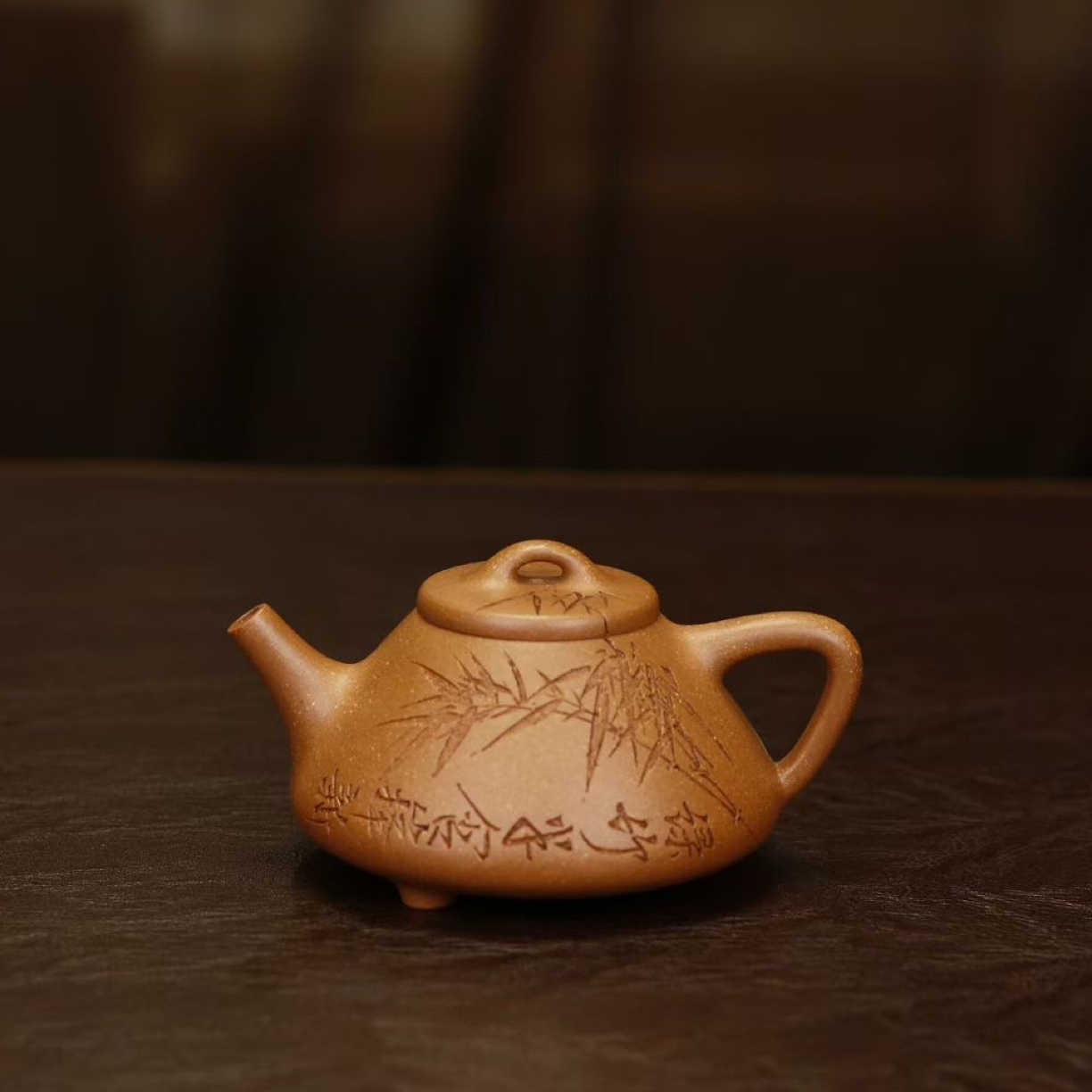 【子冶石瓢】220ml，金降坡泥，14孔 阳