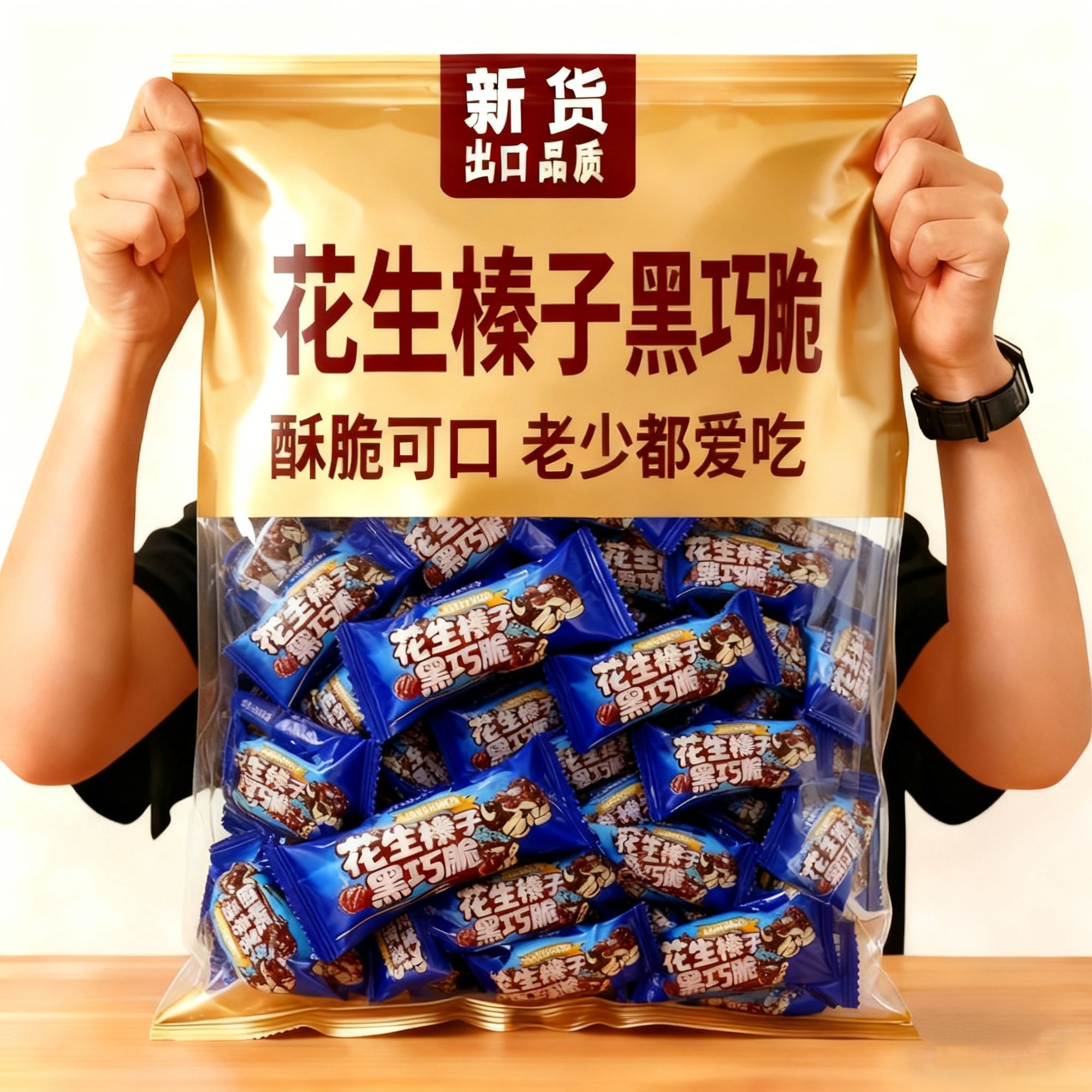 【闽南风味】花生榛子黑巧脆中式传统糕点健康休闲零食追剧解馋零食