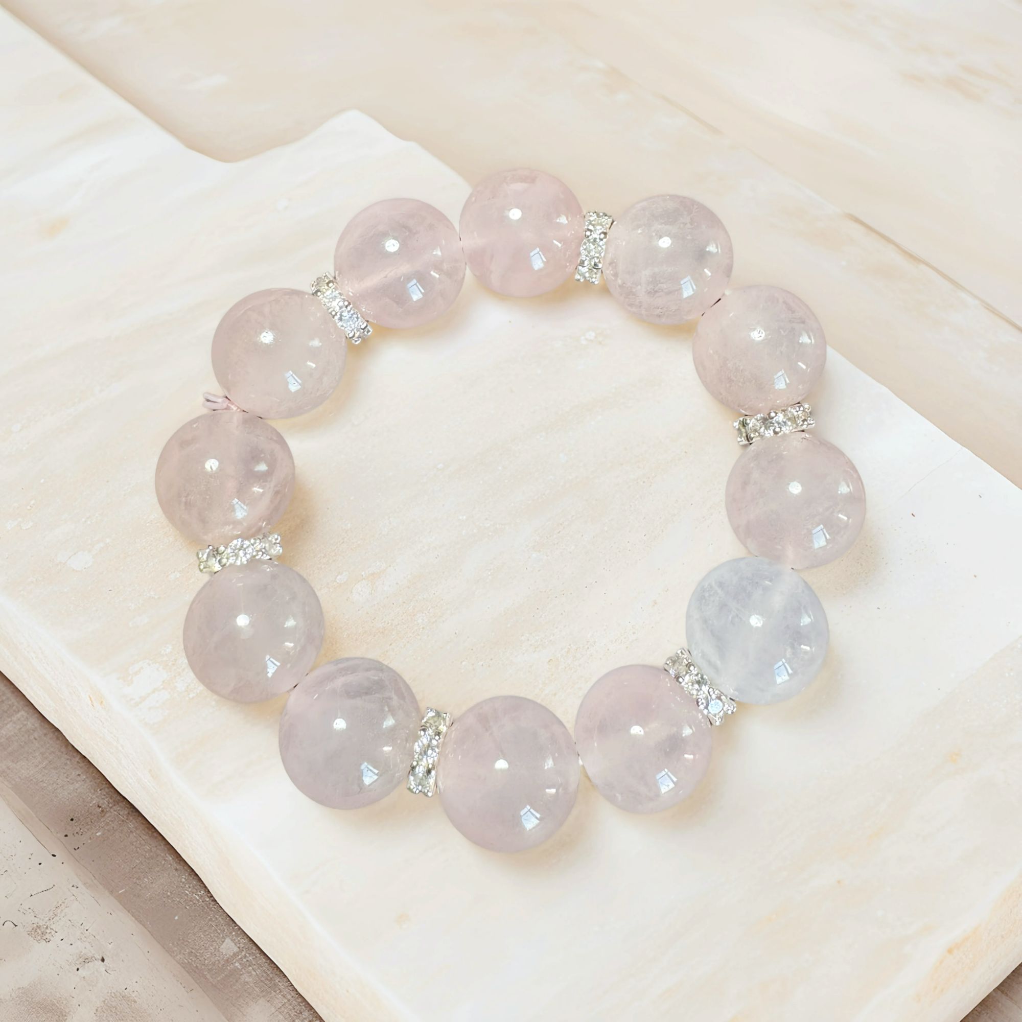 高级感天然星光粉水晶手链网红明星同款手串女