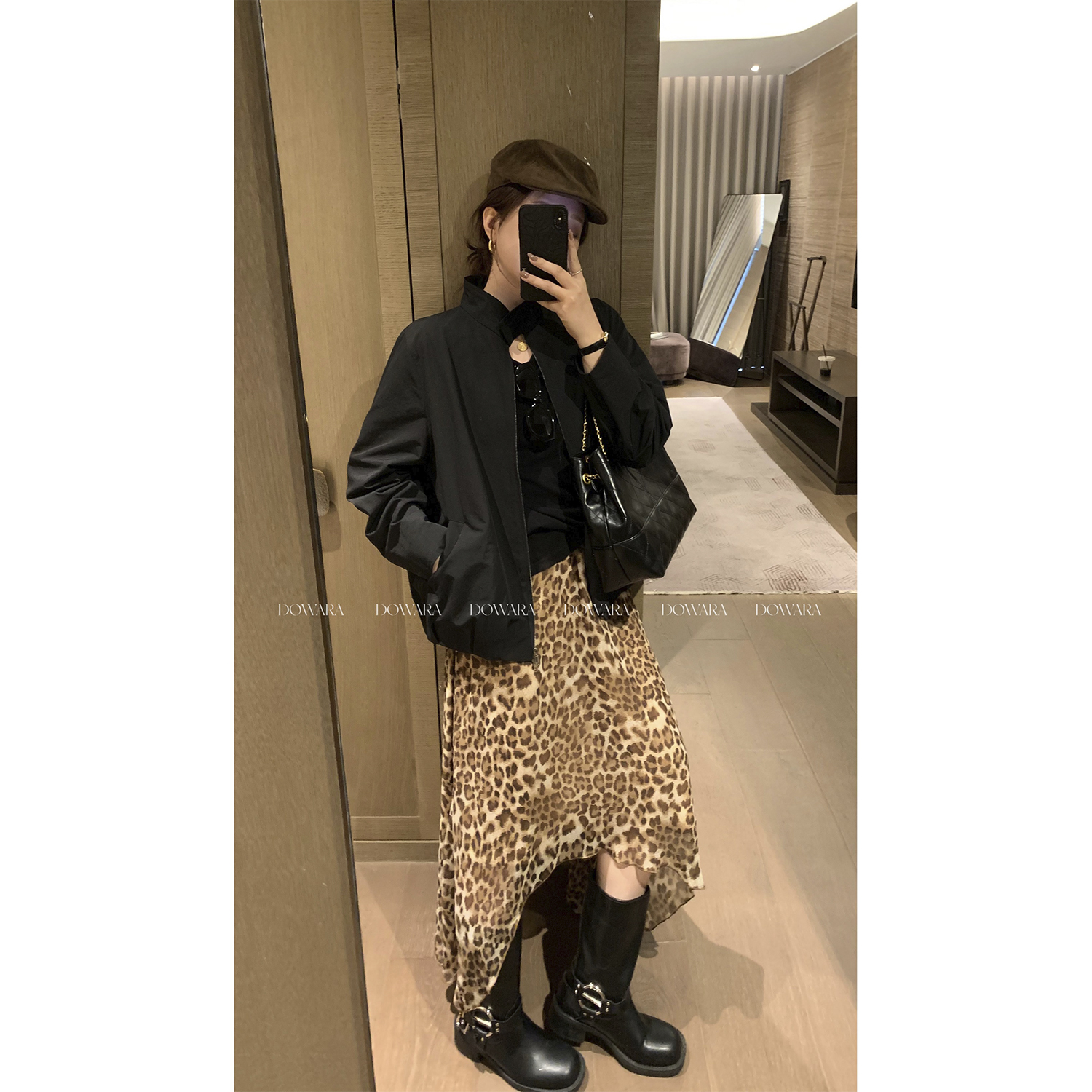 现货大婉酱微胖定制【晚风月影】休闲宽松立领外套秋百搭上衣2563D