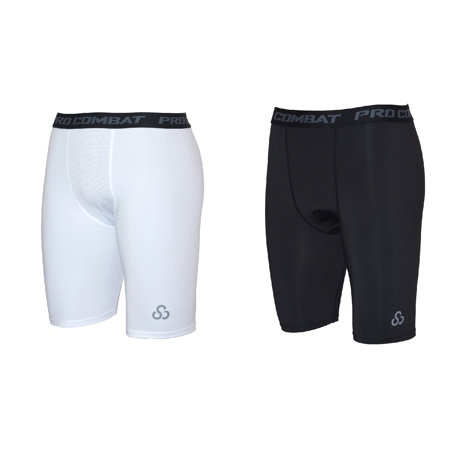 【两条装】趣品味短紧身裤透气篮球跑步训练运动健身弹力五分紧身裤