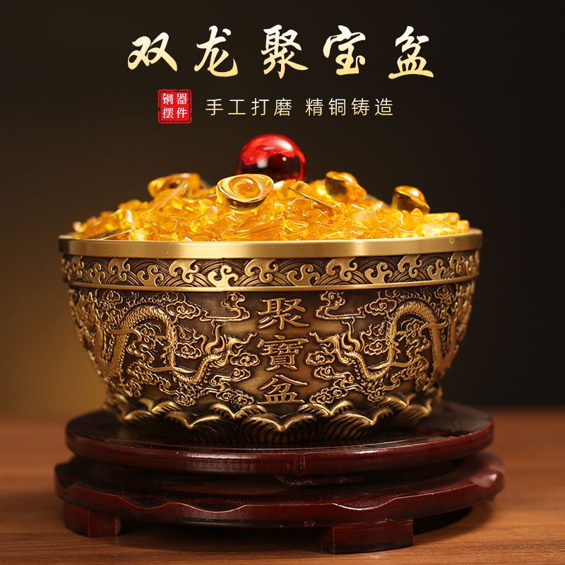 手工大号铜手工沈万三同款创意招财摆件客厅结婚手工全黄铜工艺品