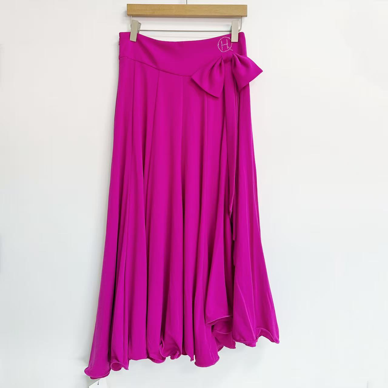 七海舞服 三步踩女式斜角蝴蝶结广场舞裙子