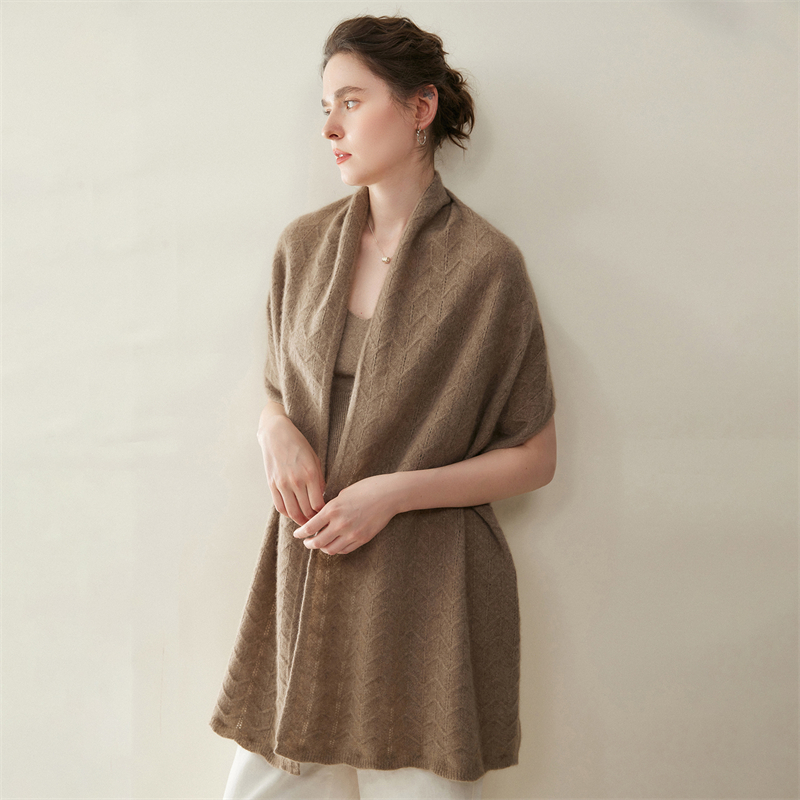 10167 正品 纯山羊绒 镂空提花 围巾围脖披肩 气质时尚 舒适保暖