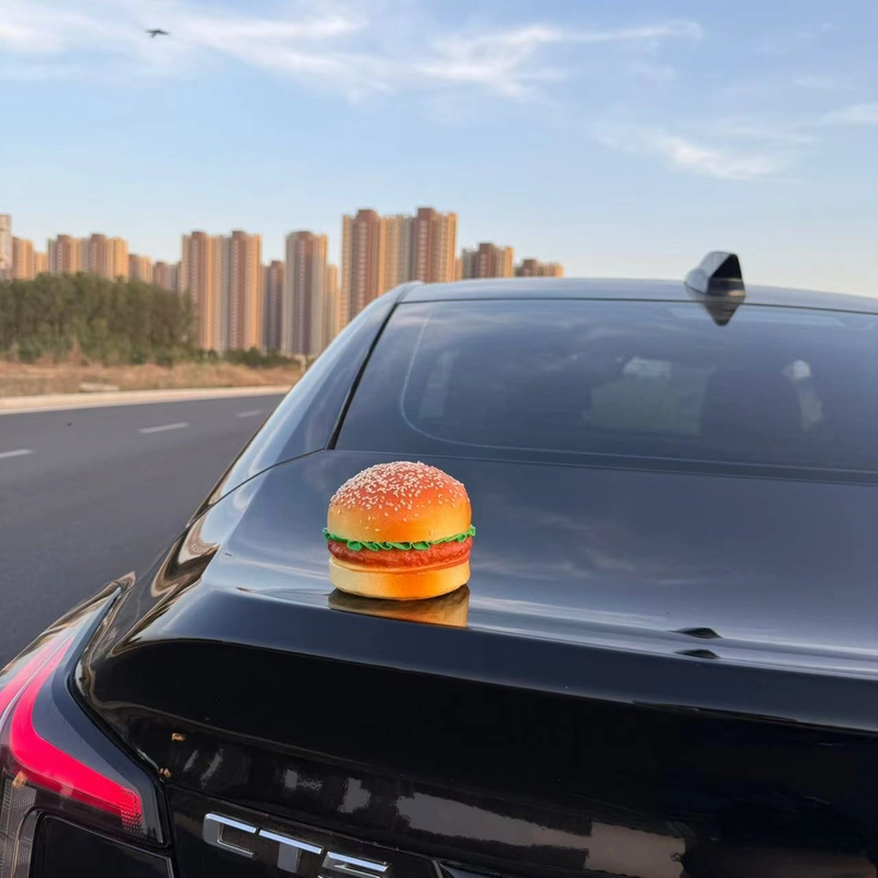 【超级仿真汉堡摆件】新款车载仿真汉堡饰品汽车尾部车载个性饰品