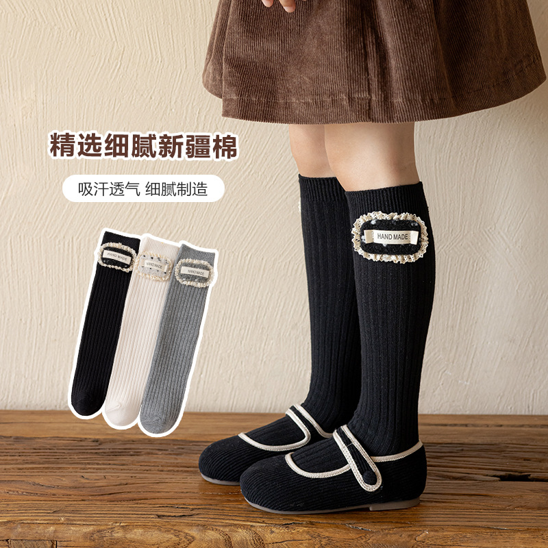 云边童舍堆堆袜小腿袜日系洛丽塔女童棉袜春秋季公主裙jk棉袜袜子
