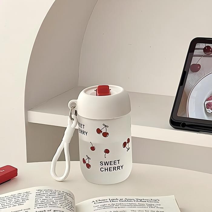 可爱小巧玻璃杯女生高颜值2025新款学生水杯带吸管杯子茶水分离