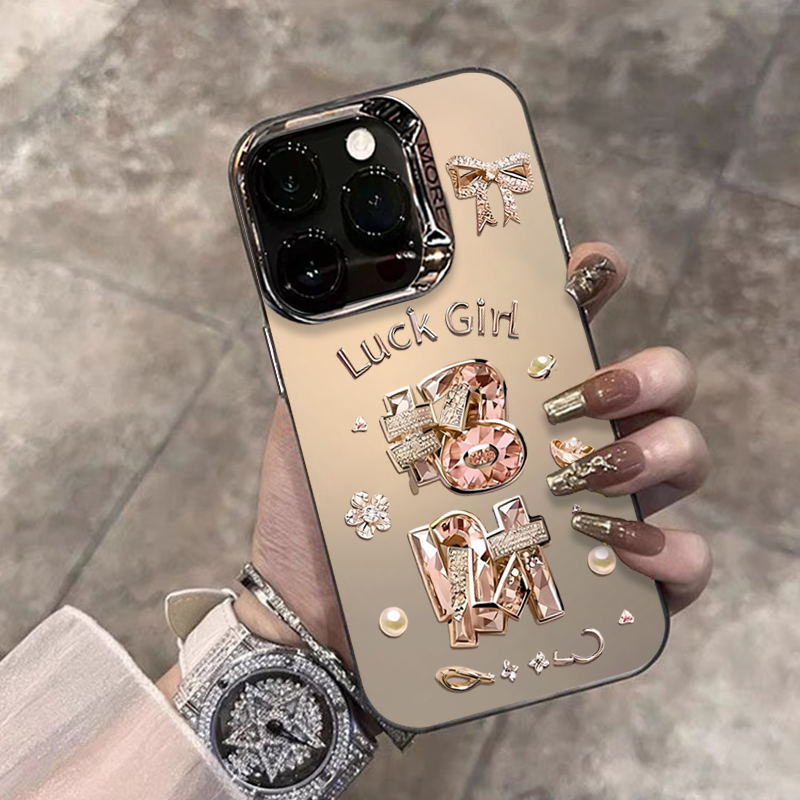 小众水晶招财适用苹果16壳iphone16promax女15pro防摔14pro新款13