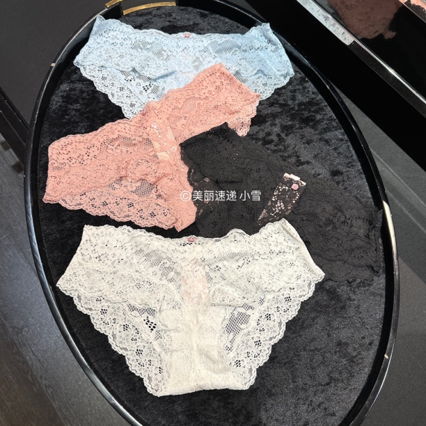 正品维密经典蕾丝透气性感纯欲三角内裤全包臀舒适性感蕾丝现货