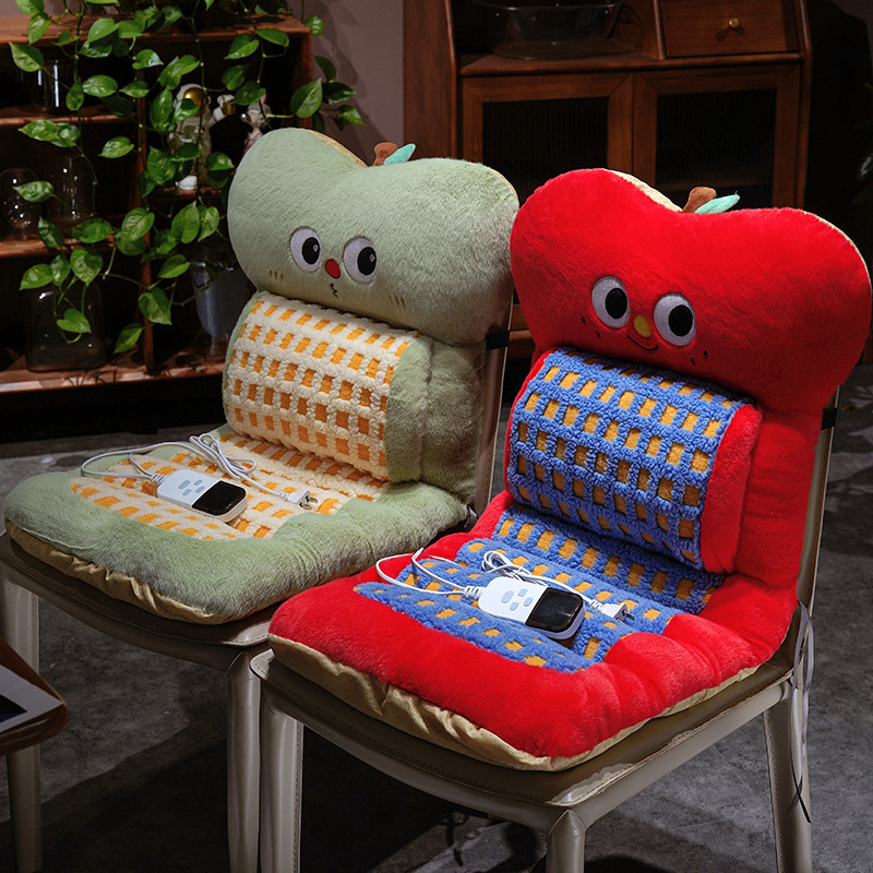 加热坐垫办公室座椅垫取暖神器发热椅垫秋冬季靠背一体电热坐垫