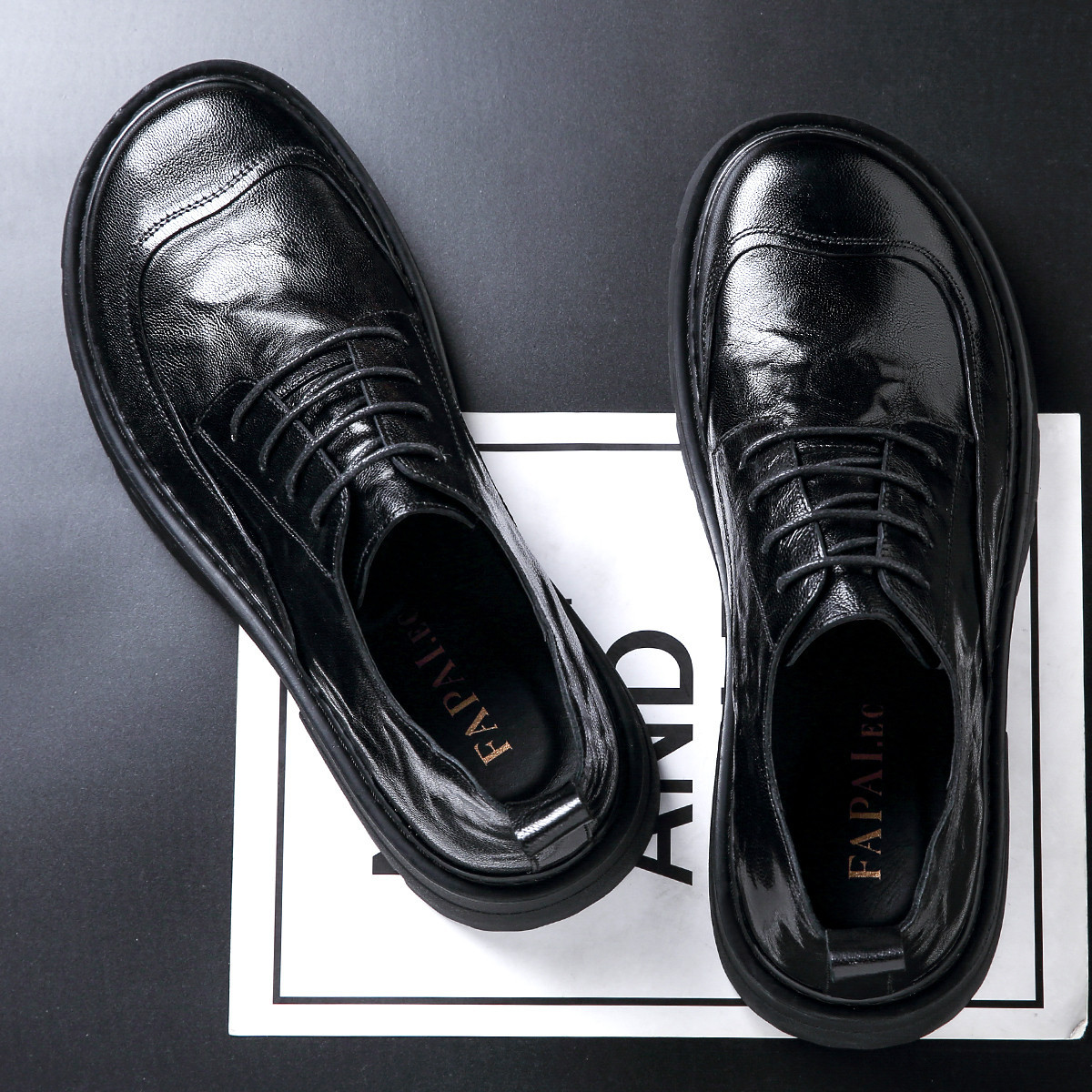 2025新款男士系带休闲皮鞋英伦风男鞋高级感德比鞋潮流百搭真皮