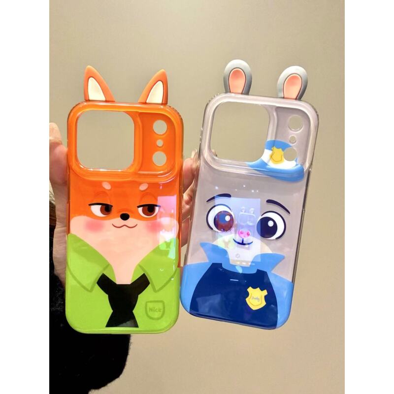 卡通可爱Q版朱迪尼克适用于iphone17promax苹果16pro手机壳15新款