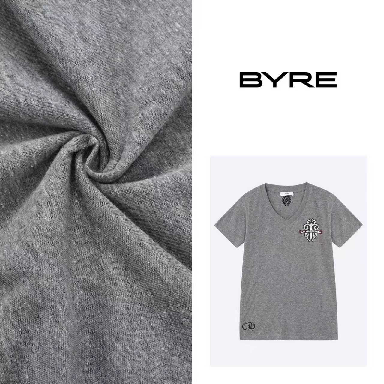 BY939 灰色圆领半袖【冷水手洗】