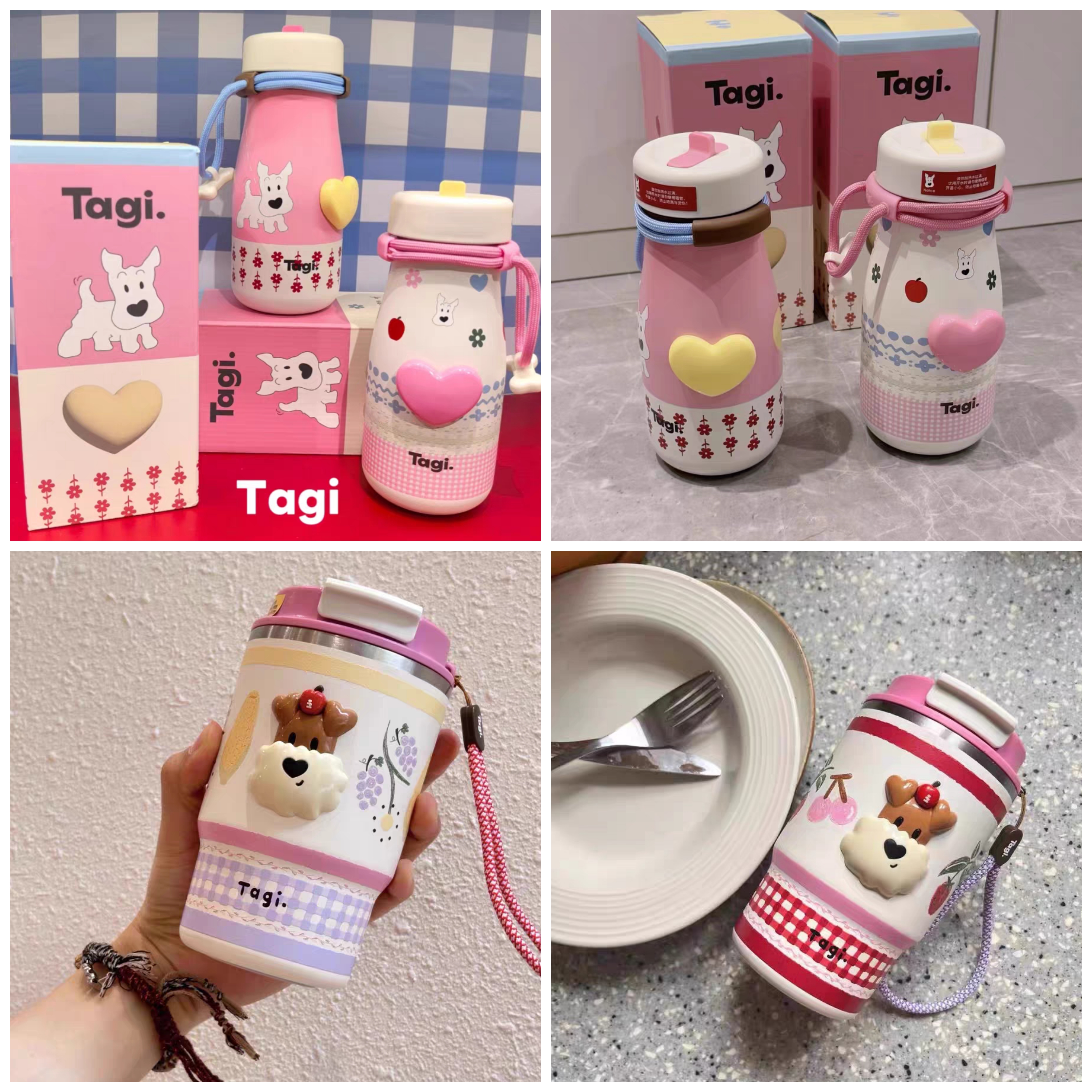 Tagi480-620ml新款手提大容量保温杯吸管水杯316不锈钢保温杯