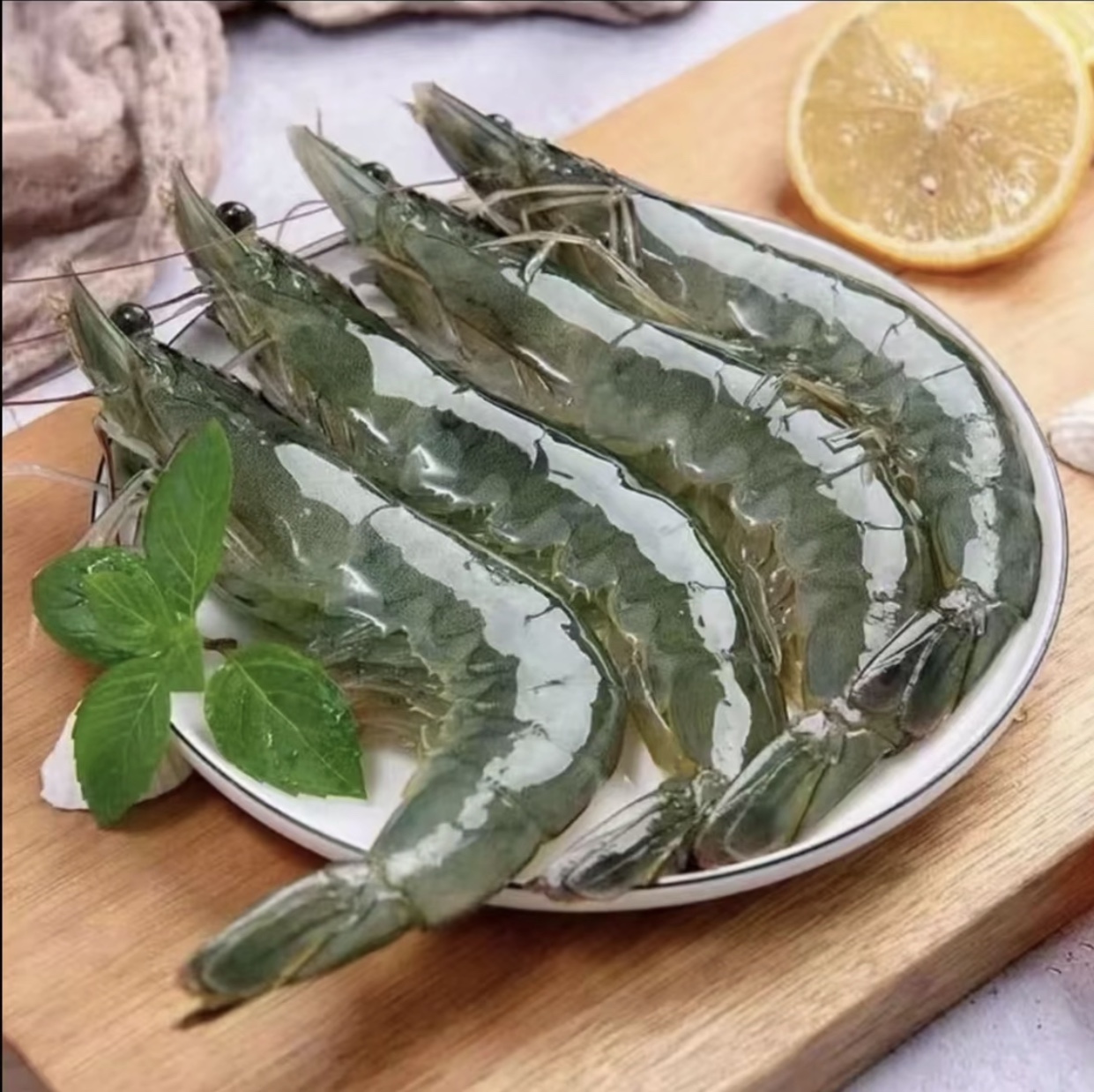 海水大虾新鲜速冻口感脆嫩肉质鲜嫩带薄冰五斤发货