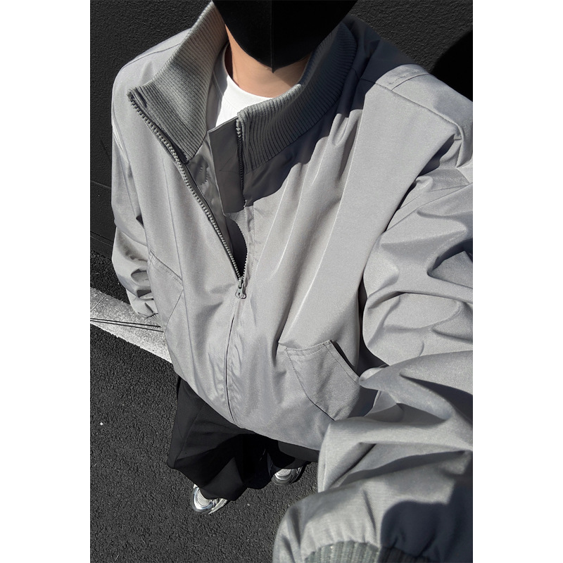 秋冬运动潮品飞行夹克外套男款秋季潮牌廓形短款高街棒球服上衣