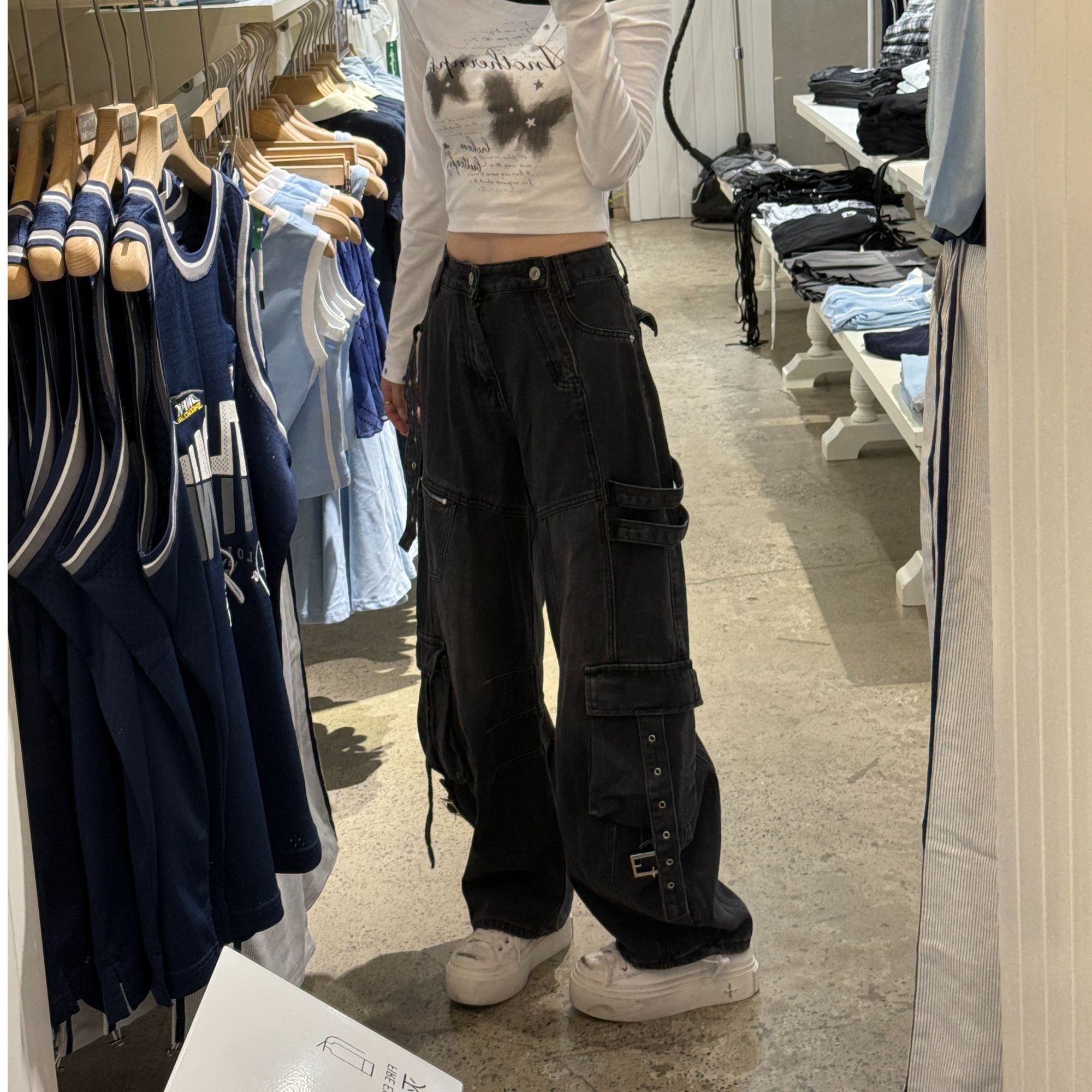 ANPK街头辣妹牛仔直筒裤A5F09G5656