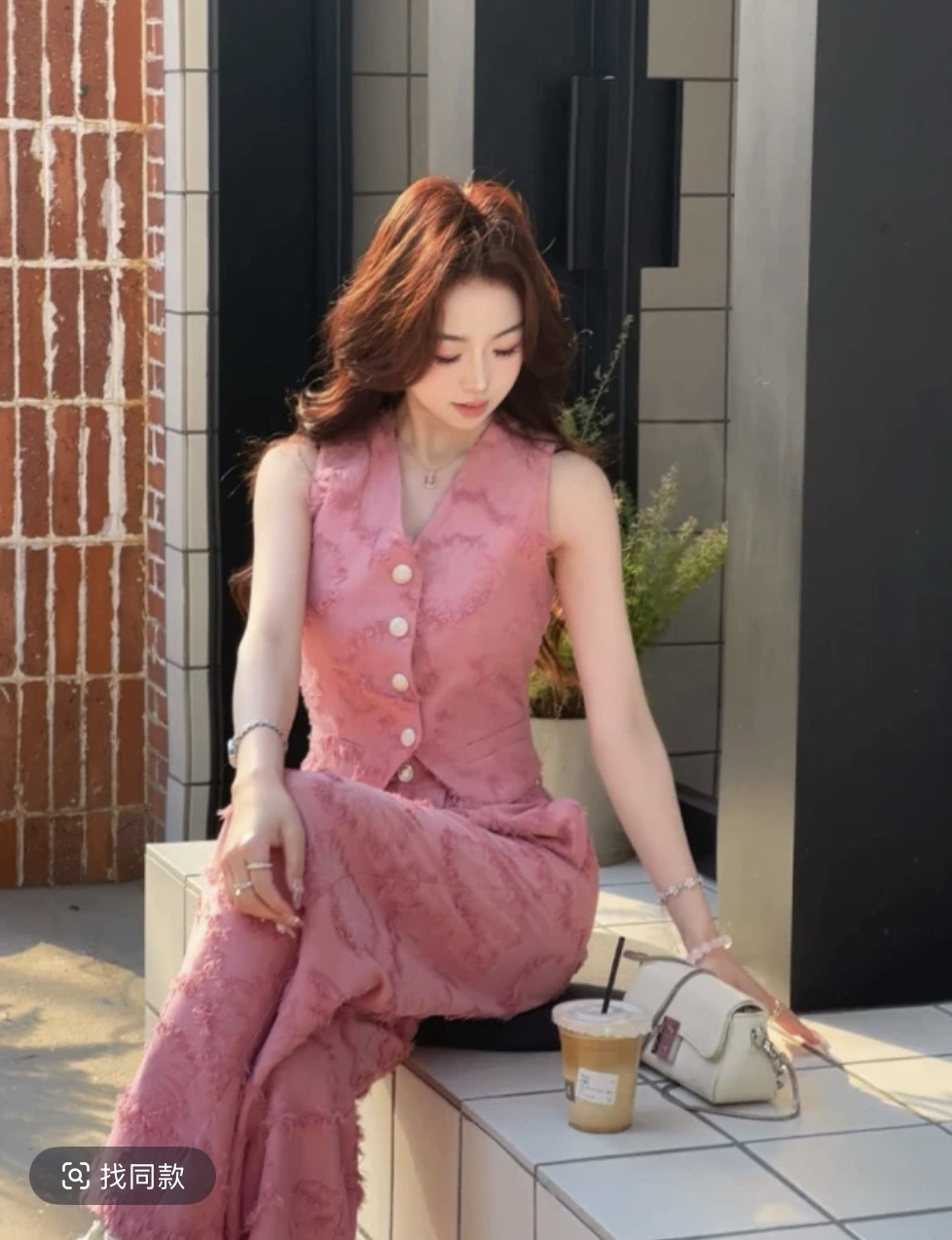 老钱风时尚套装女夏季新款高级感气质减龄无袖马甲阔腿长裤两件套