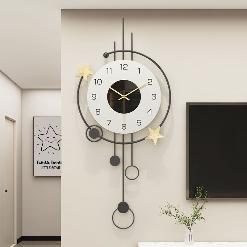 福星高照--美居一刻装饰挂钟家用客厅餐厅静音挂墙墙上钟表