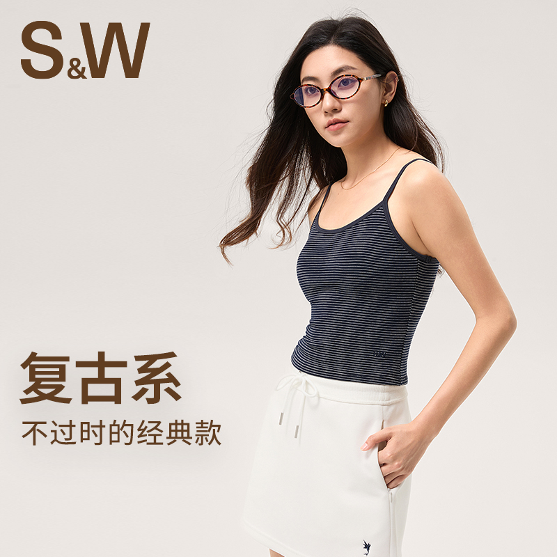 S&W速惟复古运动内心女春夏内搭修身吊带透气休闲瑜伽背心8305 z3