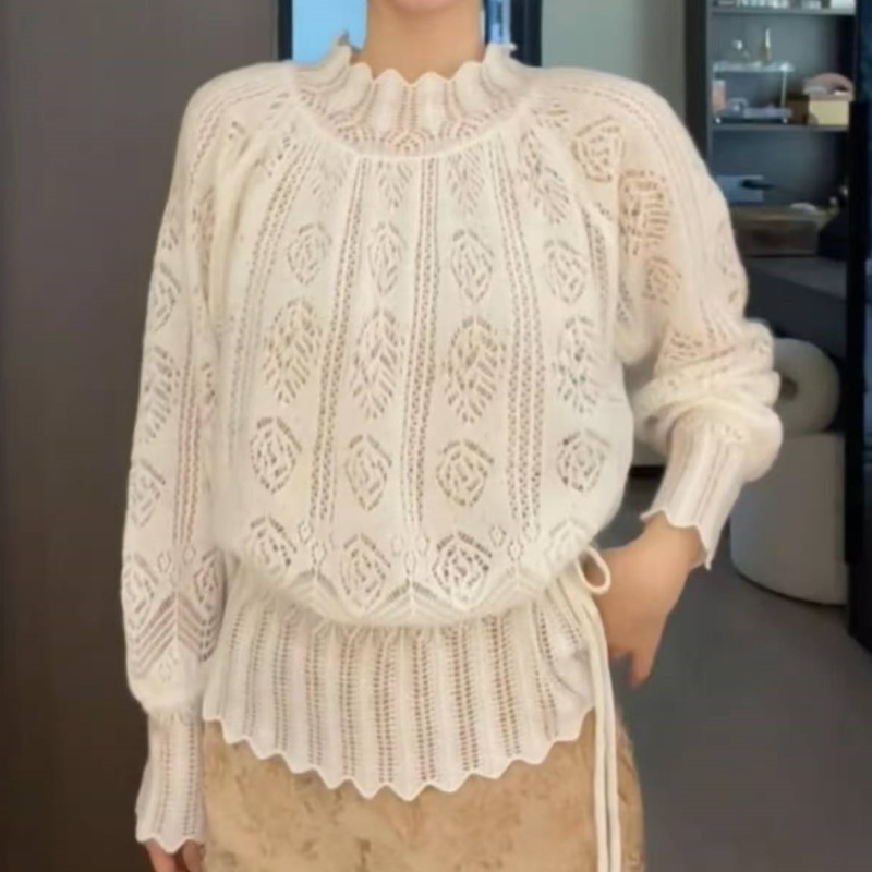 2025新款镂空秋季法式毛衣设计感毛针织衫LK2507246