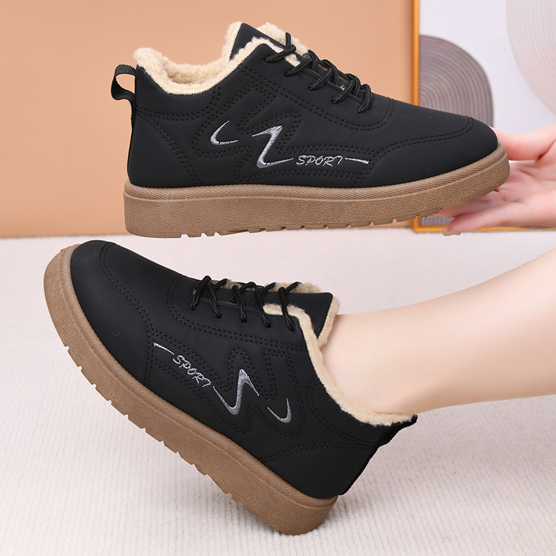 冬季女士棉鞋加绒加厚雪地靴妈妈厚底保暖防滑妈妈鞋软底时尚百搭