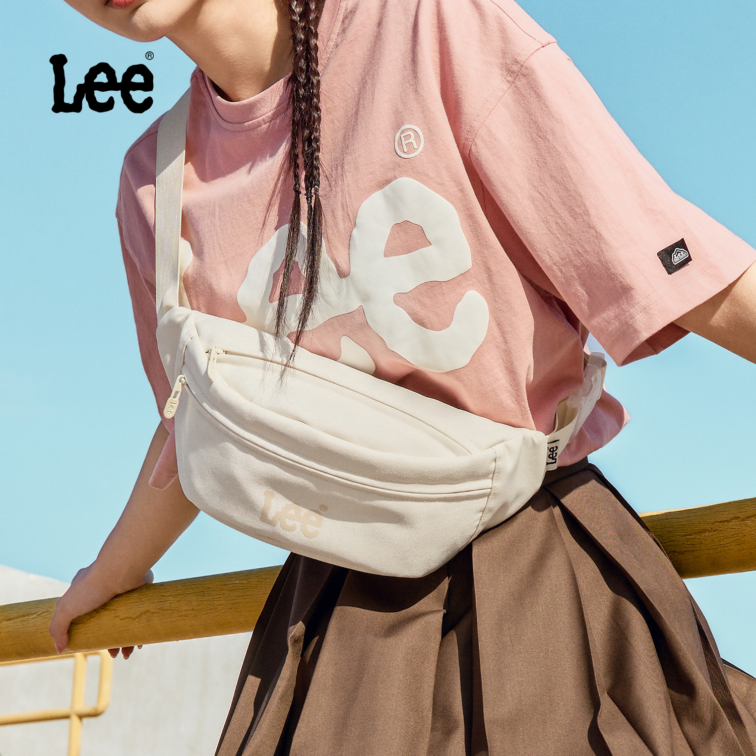 【春夏潮搭】Lee单肩挎包胸包手机简约女休闲轻便骑行斜挎包女