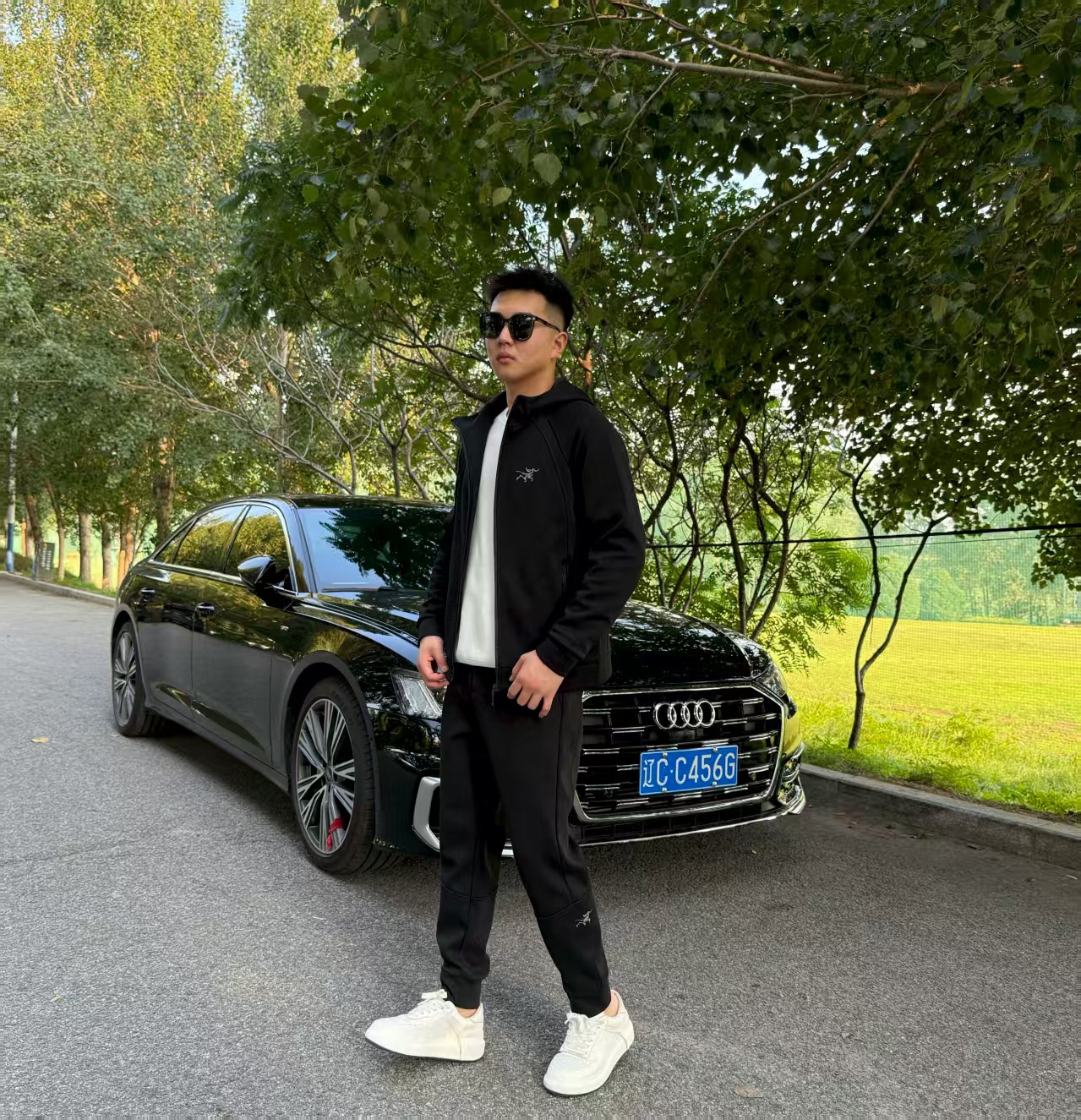【莆田】达【一套】25年秋冬男士高腰宽松束脚时尚百搭休闲套装