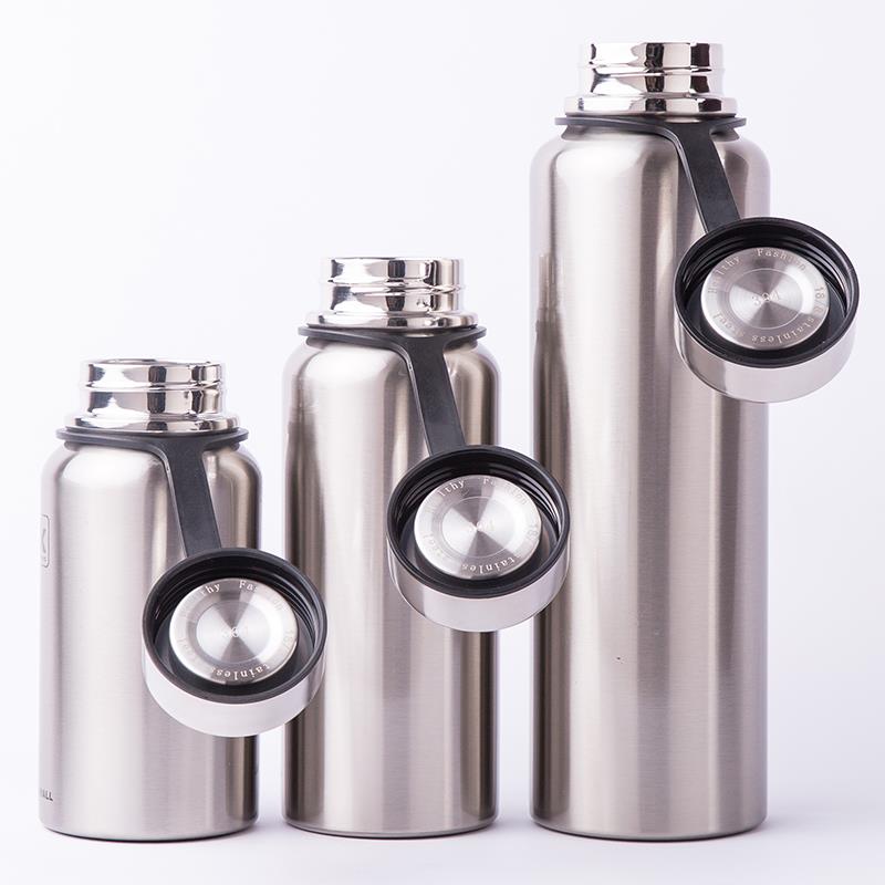 户外便携车载水壶1500ml大容量食品级304不锈钢保温杯登山优品